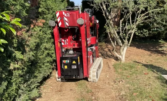 mini grue araignée 22m de faibles dimensions