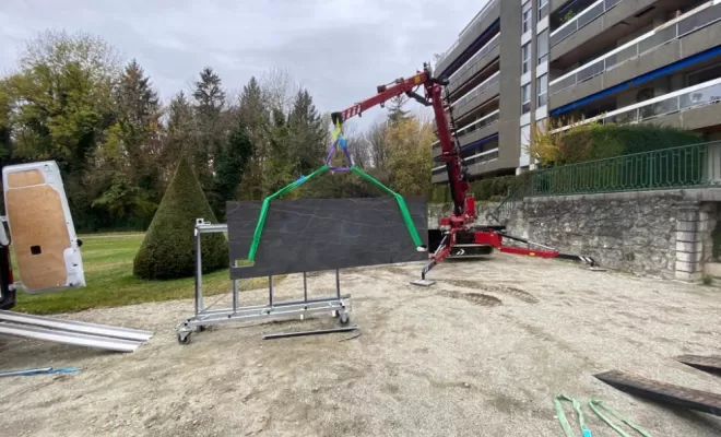 Levage de plaque de Marbre - Granit sur Grenoble - Lyon